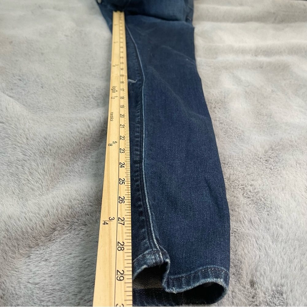 Hudson Jeans Size 26 Distressed Button Fly Skinny Blue Thermal Backed Rips - Picture 8 of 10